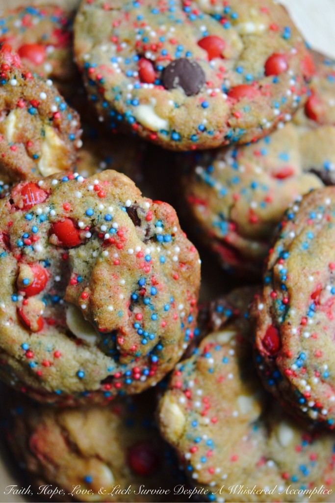 4th of July Brown Butter Whoop It Up Cookies | Faith, Hope, Love, and Luck Survive Despite a Whiskered Accomplice
