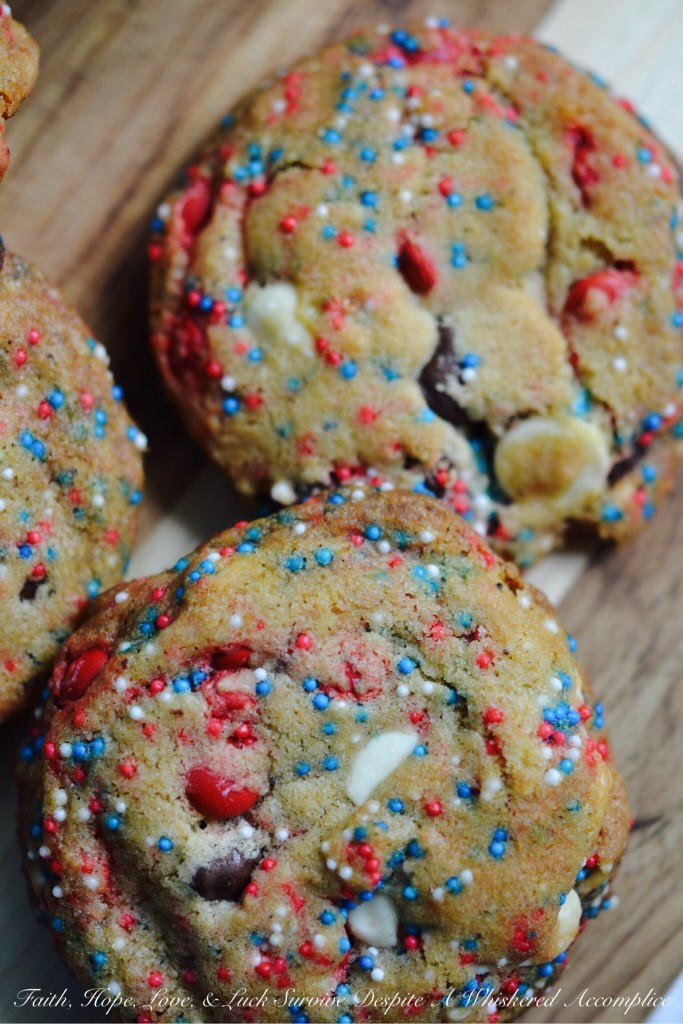 4th of July Brown Butter Whoop It Up Cookies | Faith, Hope, Love, and Luck Survive Despite a Whiskered Accomplice