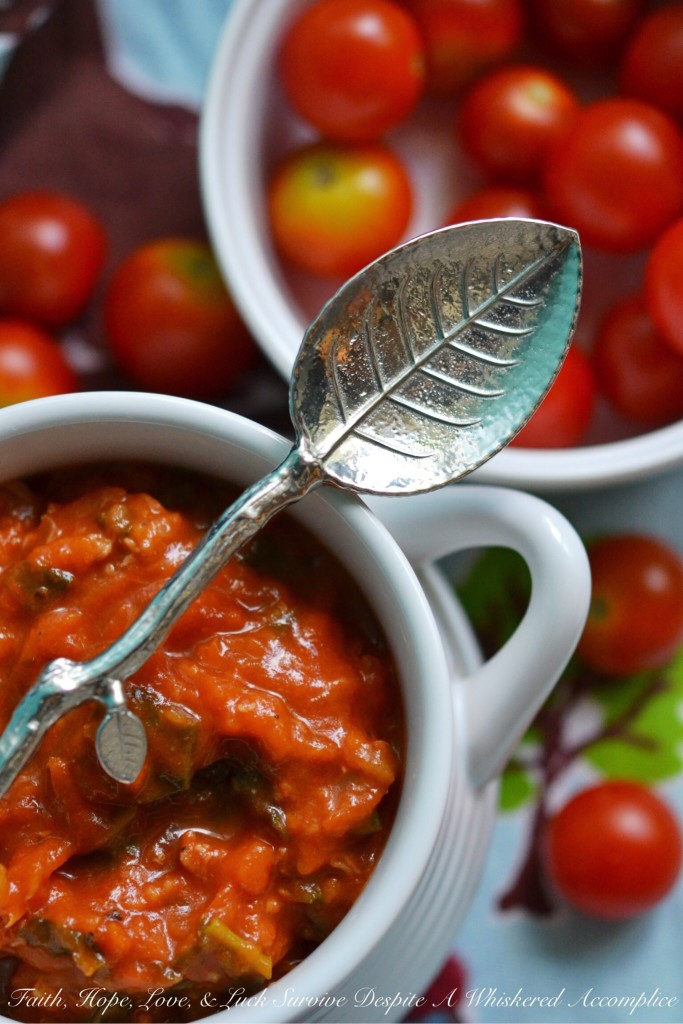 Sweet Prosciutto Pizza Sauce | Faith, Hope, Love, and Luck Survive Despite a Whiskered Accomplice
