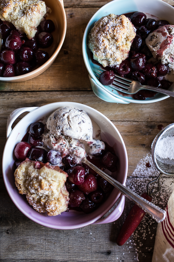 Cherry Cobbler with Honey Butter Vanilla Bean Biscuits | Faith, Hope, Love, and Luck Survive Despite a Whiskered Accomplice