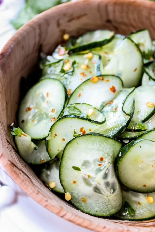 Cilantro-Lime Cucumber Salad | Faith, Hope, Love, and Luck Survive Despite a Whiskered Accomplice