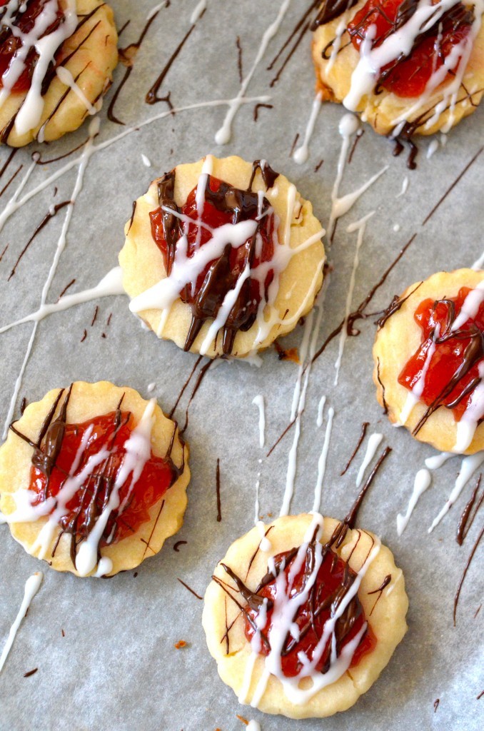 Dark Chocolate Strawberry Shortbread Cookies | Faith, Hope, Love, and Luck Survive Despite a Whiskered Accomplice