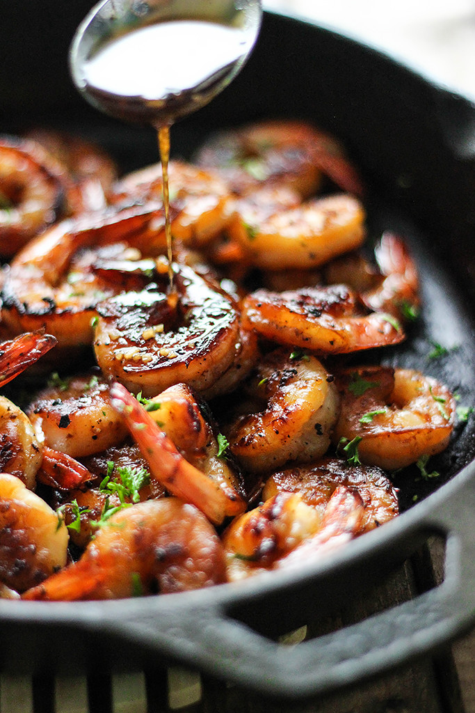 Honey Garlic Shrimp Skillet | Faith, Hope, Love, and Luck Survive Despite a Whiskered Accomplice