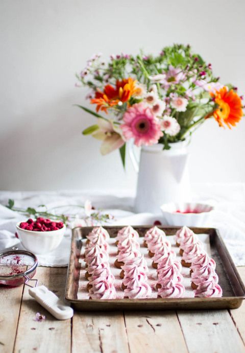 Raspberry-Lemon Gingersnap Meringues | Faith, Hope, Love, and Luck Survive Despite a Whiskered Accomplice