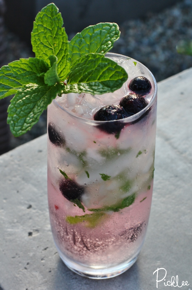 Skinny Blueberry Vodka Mojito | Faith, Hope, Love, and Luck Survive Despite a Whiskered Accomplice