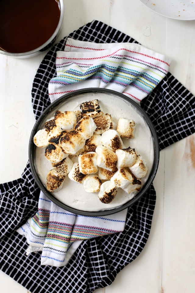 Toasted Marshmallow Ice Cream Cake with Salted Caramel | Faith, Hope, Love, and Luck Survive Despite a Whiskered Accomplice