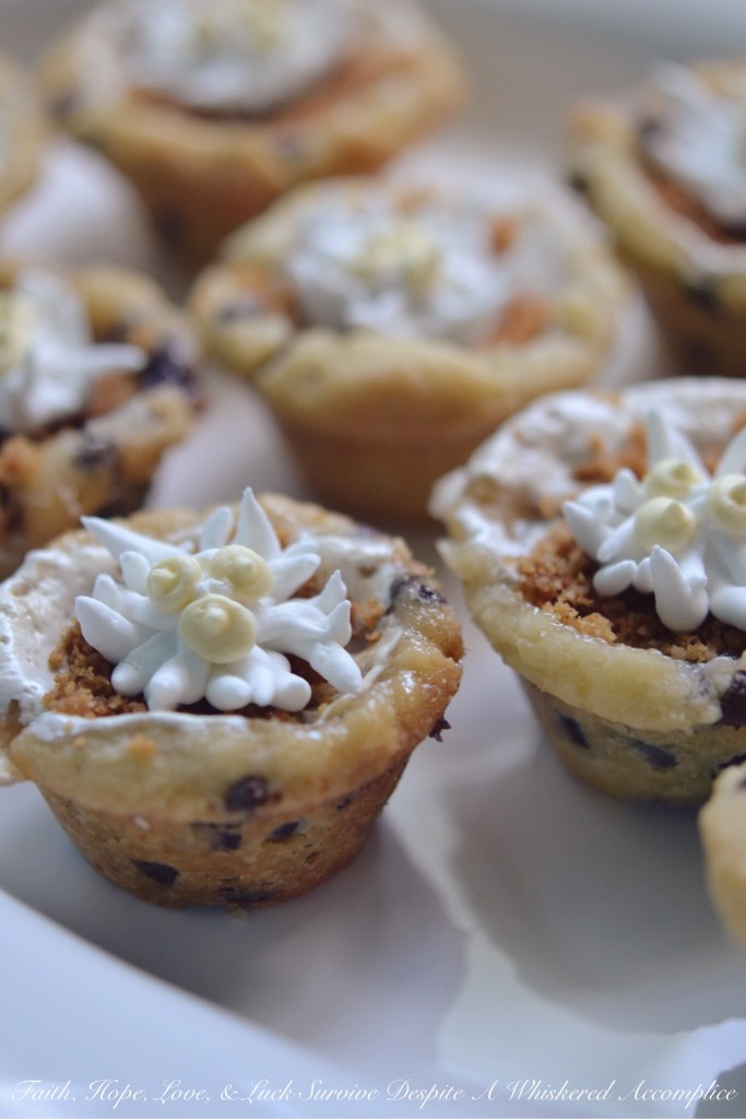 Chocolate Chip Shortbread Cookie Cups | Faith, Hope, Love, and Luck Survive Despite a Whiskered Accomplice