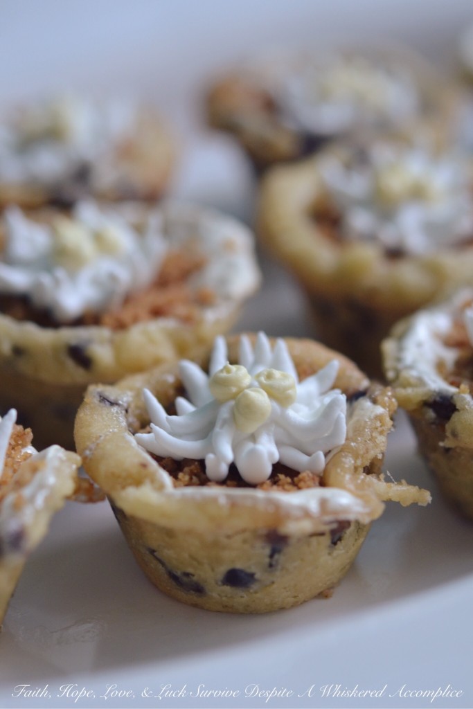 Chocolate Chip Shortbread Cookie Cups | Faith, Hope, Love, and Luck Survive Despite a Whiskered Accomplice