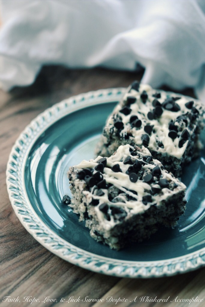 Oreo Rice Krispies Treats | Faith, Hope, Love, and Luck Survive Despite a Whiskered Accomplice