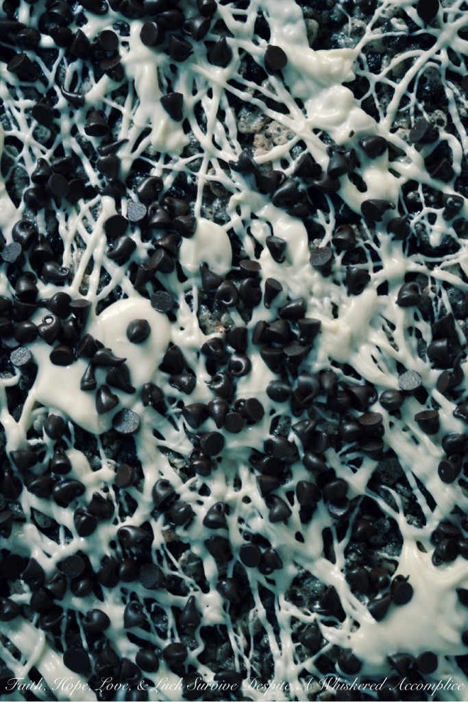 Oreo Rice Krispies Treats | Faith, Hope, Love, and Luck Survive Despite a Whiskered Accomplice