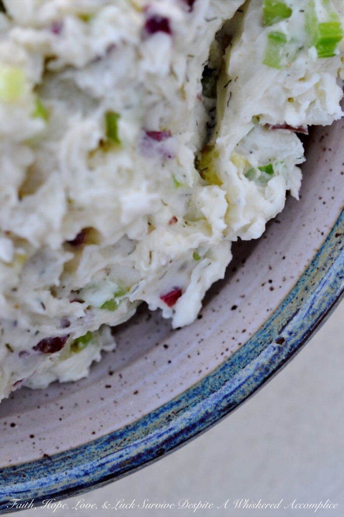 Dill Mashed Potato Salad | Faith, Hope, Love, and Luck Survive Despite a Whiskered Accomplice