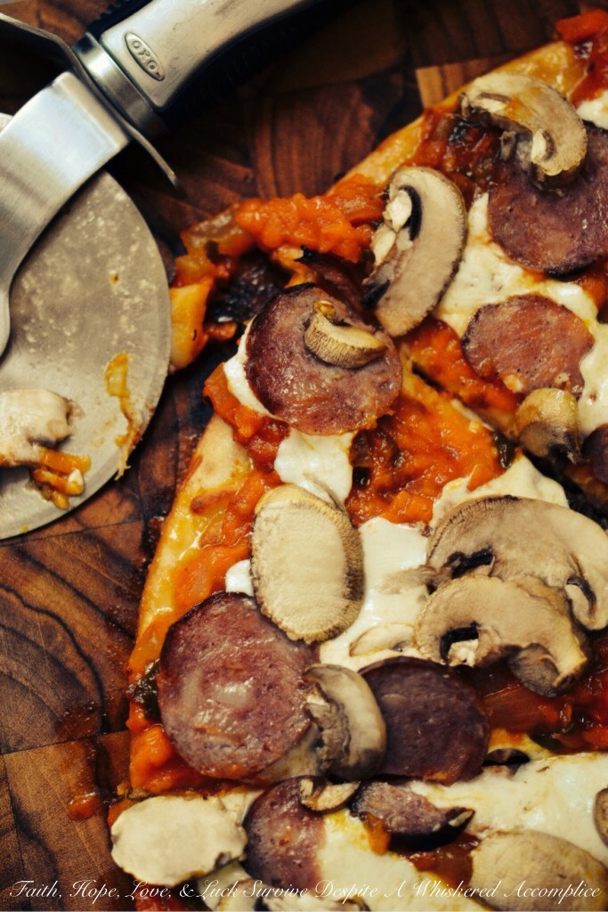 Sweet Pizza Sauce | Faith, Hope, Love, and Luck Survive Despite a Whiskered Accomplice