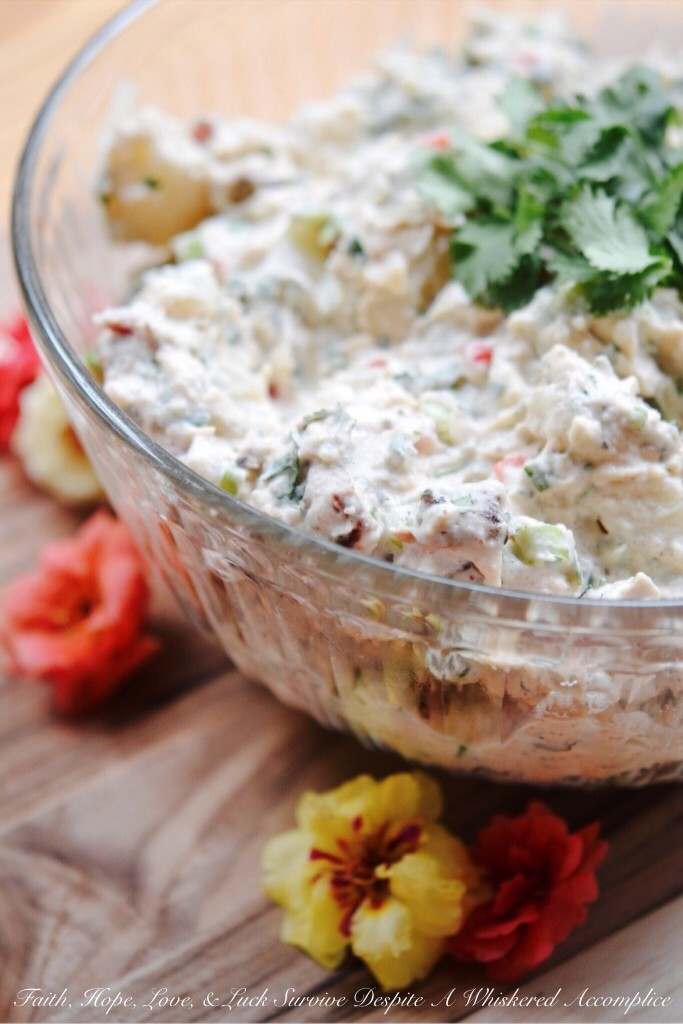 Southwest Potato Salad | Faith, Hope, Love, and Luck Survive Despite a Whiskered Accomplice