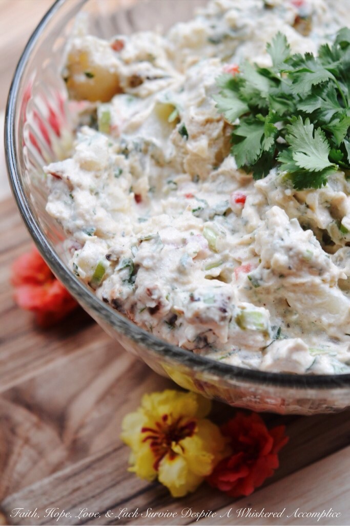 Southwest Potato Salad | Faith, Hope, Love, and Luck Survive Despite a Whiskered Accomplice