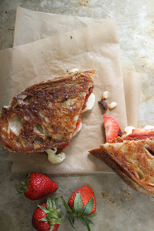 Brie Bacon and Strawberry Grilled Cheese Sandwich | Faith, Hope, Love, and Luck Survive Despite a Whiskered Accomplice