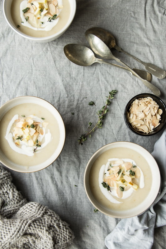 Cauliflower and Apple Soup | Faith, Hope, Love, and Luck Survive Despite a Whiskered Accomplice