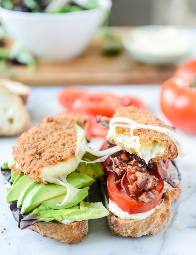 Crispy Smoked Provolone BLATs | Faith, Hope, Love, and Luck Survive Despite a Whiskered Accomplice