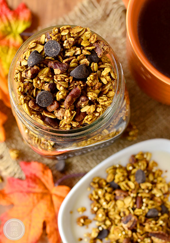Pumpkin Spice Chocolate Granola | Faith, Hope, Love, and Luck Survive Despite a Whiskered Accomplice