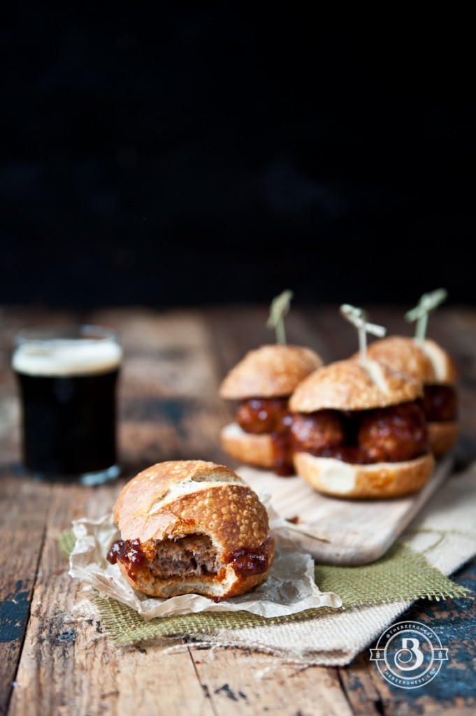 Stout BBQ Meat Ball Sliders | Faith, Hope, Love, and Luck Survive Despite a Whiskered Accomplice