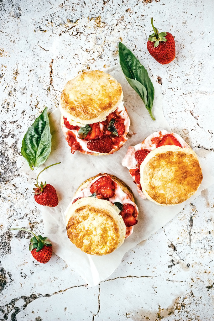 Strawberry Lime Basil Shortcakes | Faith, Hope, Love, and Luck Survive Despite a Whiskered Accomplice