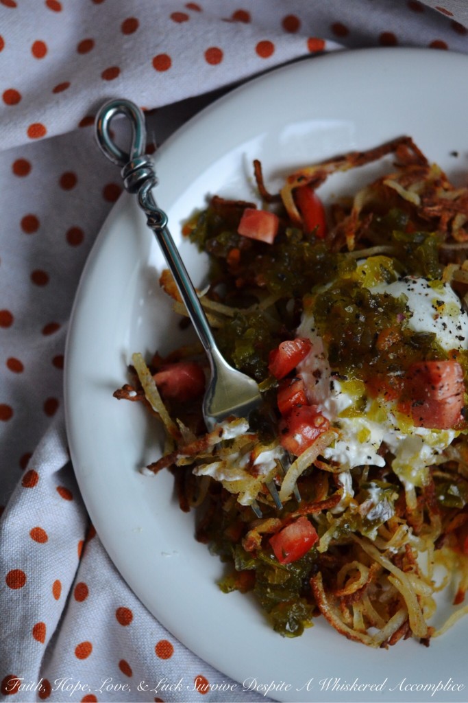Oven-Baked Mexican Hash Browns | Faith, Hope, Love, and Luck Survive Despite a Whiskered Accomplice