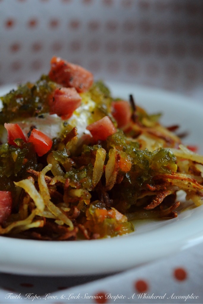 Oven-Baked Mexican Hash Browns | Faith, Hope, Love, and Luck Survive Despite a Whiskered Accomplice