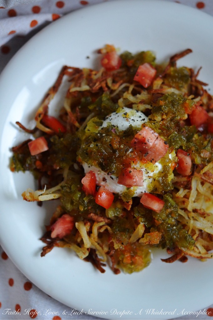 Oven-Baked Mexican Hash Browns | Faith, Hope, Love, and Luck Survive Despite a Whiskered Accomplice