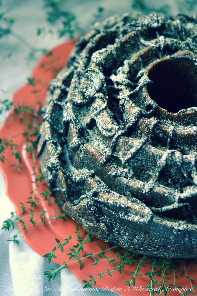 Mexican Hot Chocolate Rose Cake - #BundtBakers | Faith, Hope, Love, and Luck Survive Despite a Whiskered Accomplice