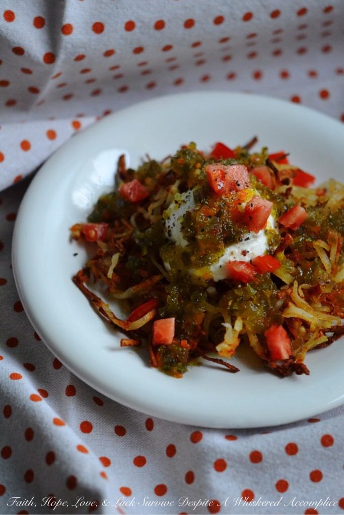 Oven-Baked Mexican Hash Browns | Faith, Hope, Love, and Luck Survive Despite a Whiskered Accomplice