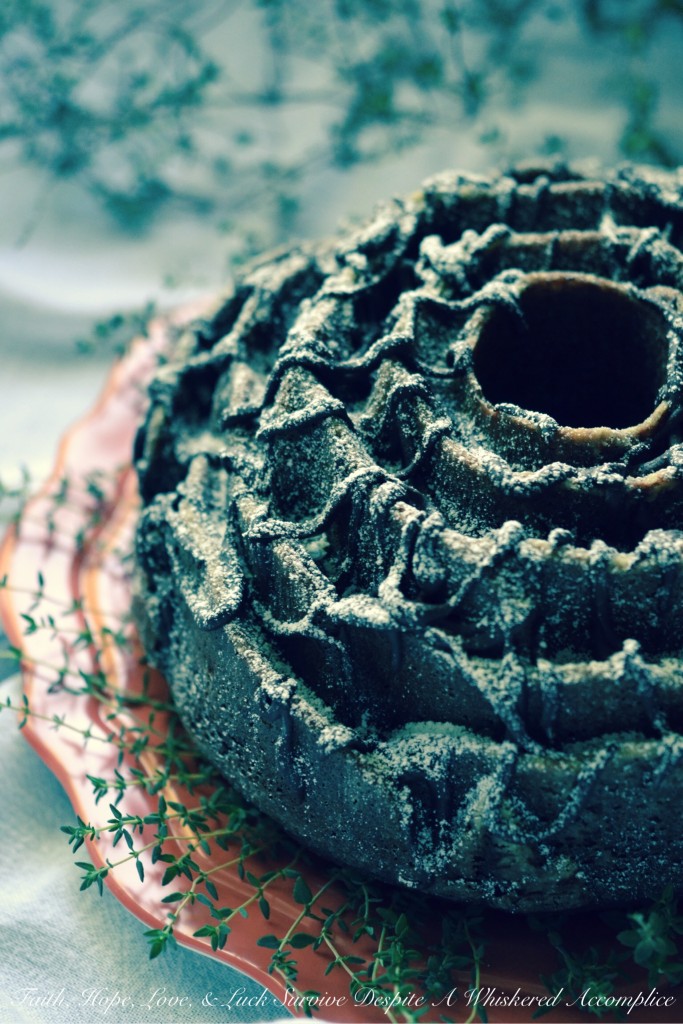 Mexican Hot Chocolate Rose Cake - #BundtBakers | Faith, Hope, Love, and Luck Survive Despite a Whiskered Accomplice