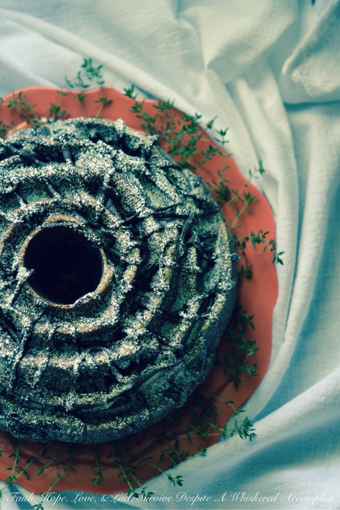 Mexican Hot Chocolate Rose Cake - #BundtBakers | Faith, Hope, Love, and Luck Survive Despite a Whiskered Accomplice
