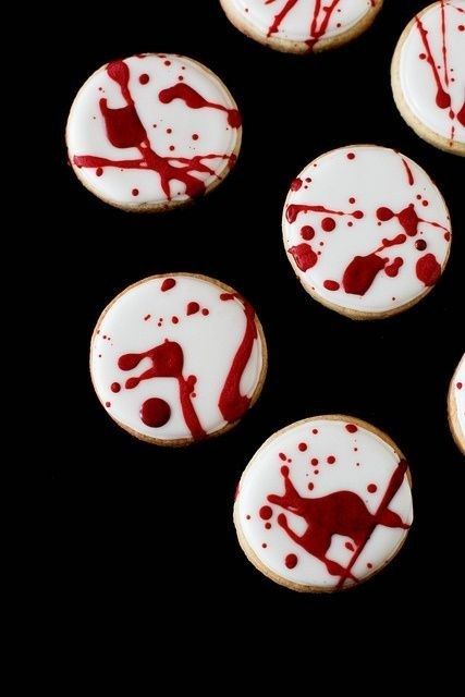 Blood Spatter Cookies | Faith, Hope, Love, and Luck Survive Despite a Whiskered Accomplice