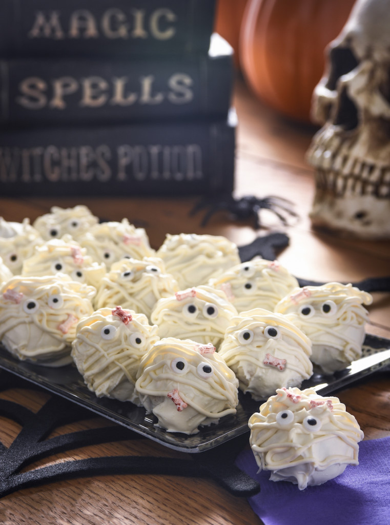 Candy Corn Mummy Truffles | Faith, Hope, Love, and Luck Survive Despite a Whiskered Accomplice