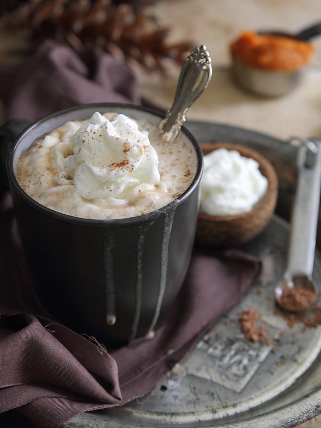 Pumpkin Hazelnut Hot Chocolate | Faith, Hope, Love, and Luck Survive Despite a Whiskered Accomplice
