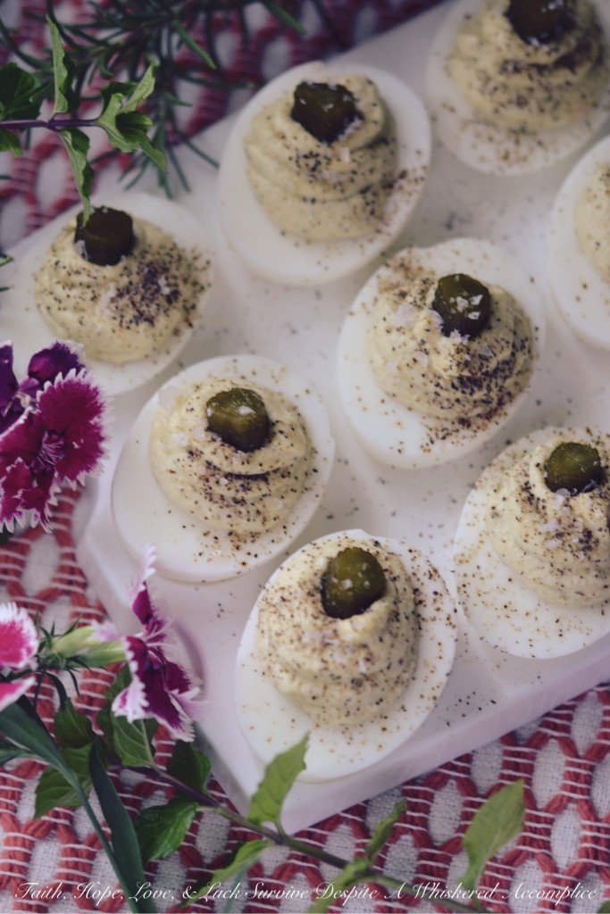 Salt and Pepper Sweet Pickle Deviled Eggs - Deviled eggs are probably one of the appetizers people get most excited about when they appear on a holiday table or at a special event. Thankfully, it doesn't take much to turn an ordinary deviled egg into an extraordinary one. In this case, all that's needed is a little bit of flakey sea salt, finely ground black pepper, and a few added slices of sweet pickle.