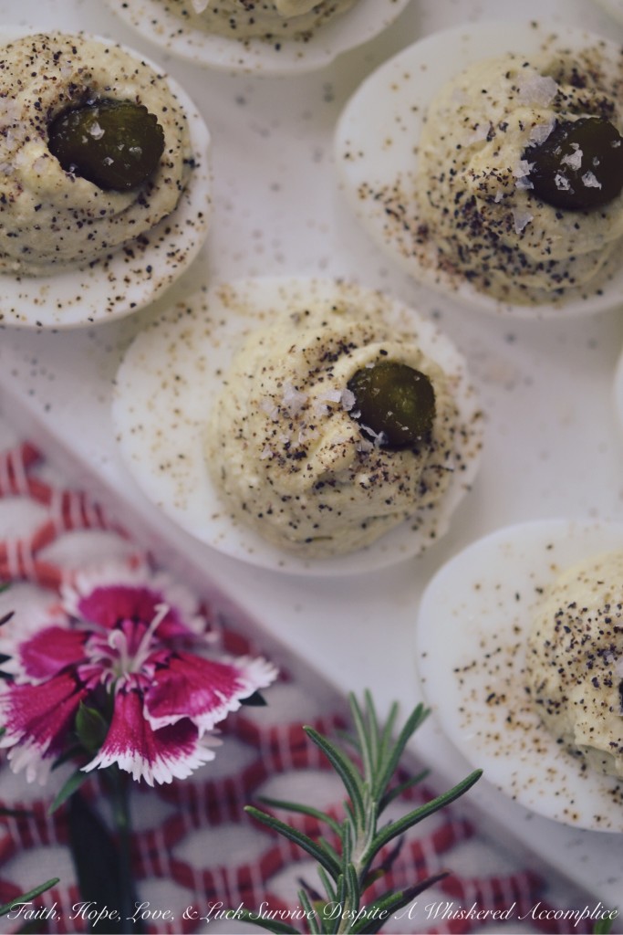 Salt and Pepper Sweet Pickle Deviled Eggs - Deviled eggs are probably one of the appetizers people get most excited about when they appear on a holiday table or at a special event. Thankfully, it doesn't take much to turn an ordinary deviled egg into an extraordinary one. In this case, all that's needed is a little bit of flakey sea salt, finely ground black pepper, and a few added slices of sweet pickle.