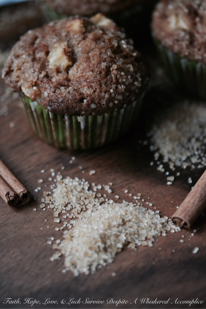 Apple Brandy Muffins - These brandy-infused sugar-coated apple muffins will totally win your heart over with their delicate cinnamon, brandy, and vanilla flavor. A healthy amount of chopped fall apples also helps keep these muffins moist on the inside, while a sprinkling of Demerara sugar on top, makes them crunchy on the outside. Really, it's just the perfect autumn combination.