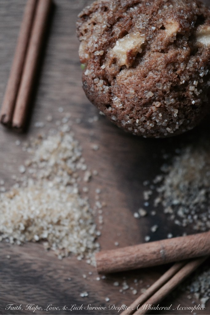 Apple Brandy Muffins - These brandy-infused sugar-coated apple muffins will totally win your heart over with their delicate cinnamon, brandy, and vanilla flavor. A healthy amount of chopped fall apples also helps keep these muffins moist on the inside, while a sprinkling of Demerara sugar on top, makes them crunchy on the outside. Really, it's just the perfect autumn combination.