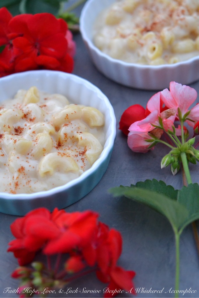Super Duper Cheesy White Macaroni and Cheese | Faith, Hope, Love, and Luck Survive Despite a Whiskered Accomplice