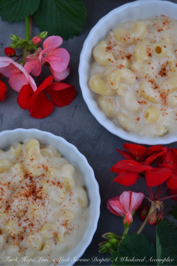 Super Duper Cheesy White Macaroni and Cheese | Faith, Hope, Love, and Luck Survive Despite a Whiskered Accomplice