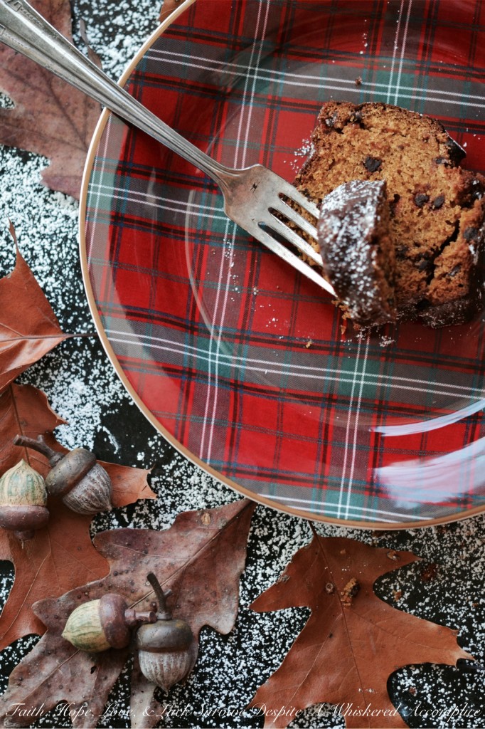 Autumn Spiced Pumpkin Hot Chocolate Bundt Cake - This is the perfect pumpkin Bundt cake to serve alongside a steaming mug of hot chocolate. First, it's lightly spiced with cinnamon and ground chipotle, then it's studded with mini semi-sweet chocolate chips, and finally, it's dusted with cocoa and powdered sugar to make it absolutely gorgeous. This has got to be my personal favorite way to celebrate all things pumpkin spice.
