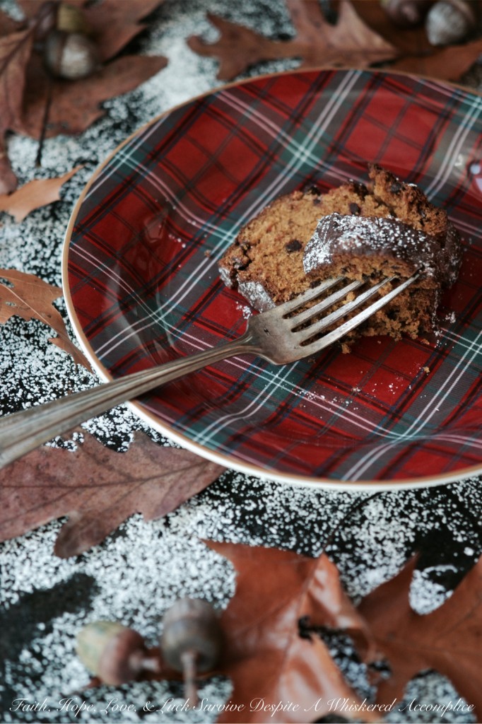 Autumn Spiced Pumpkin Hot Chocolate Bundt Cake - This is the perfect pumpkin Bundt cake to serve alongside a steaming mug of hot chocolate. First, it's lightly spiced with cinnamon and ground chipotle, then it's studded with mini semi-sweet chocolate chips, and finally, it's dusted with cocoa and powdered sugar to make it absolutely gorgeous. This has got to be my personal favorite way to celebrate all things pumpkin spice.