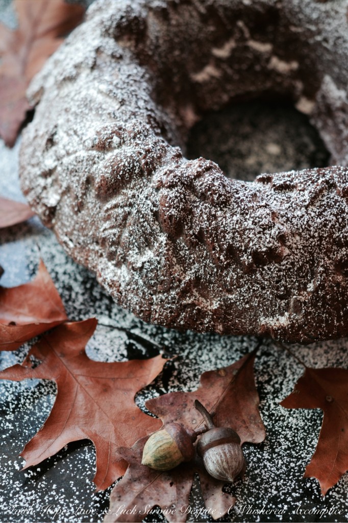 Autumn Spiced Pumpkin Hot Chocolate Bundt Cake - This is the perfect pumpkin Bundt cake to serve alongside a steaming mug of hot chocolate. First, it's lightly spiced with cinnamon and ground chipotle, then it's studded with mini semi-sweet chocolate chips, and finally, it's dusted with cocoa and powdered sugar to make it absolutely gorgeous. This has got to be my personal favorite way to celebrate all things pumpkin spice.