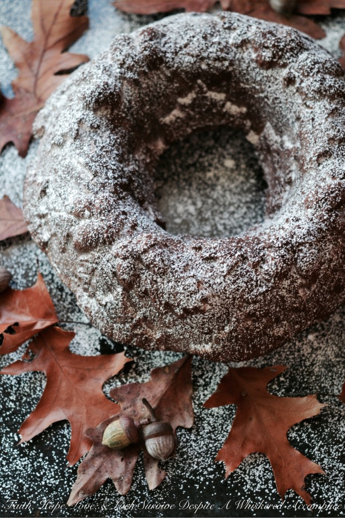 Autumn Spiced Pumpkin Hot Chocolate Bundt Cake - This is the perfect pumpkin Bundt cake to serve alongside a steaming mug of hot chocolate. First, it's lightly spiced with cinnamon and ground chipotle, then it's studded with mini semi-sweet chocolate chips, and finally, it's dusted with cocoa and powdered sugar to make it absolutely gorgeous. This has got to be my personal favorite way to celebrate all things pumpkin spice.