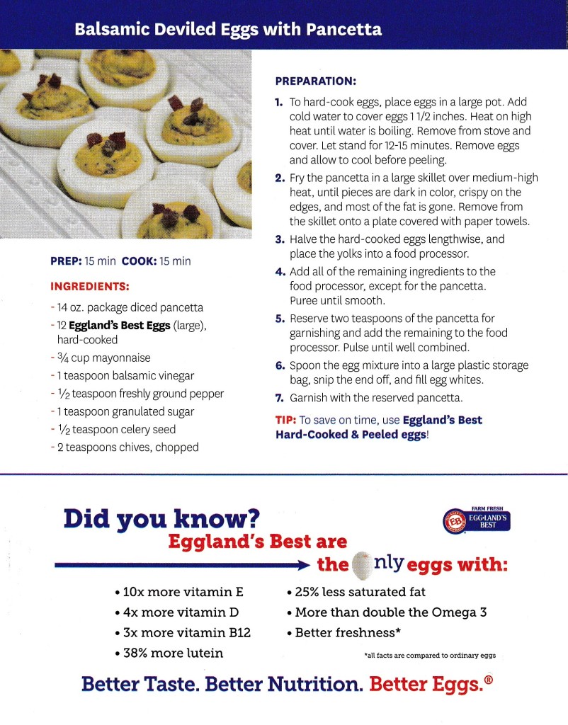 Eggland's Best Holiday Recipes - It's always a shock and a thrill when you come across one of your recipes being featured by one of your favorite name brands. Recently, we stumbled upon one of our recipes in an Eggland's Best holiday recipe brochure.