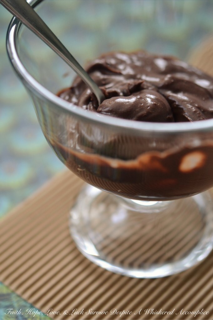 Decadent Chocolate Fudge Pudding for Two | Faith, Hope, Love, and Luck Survive Despite a Whiskered Accomplice