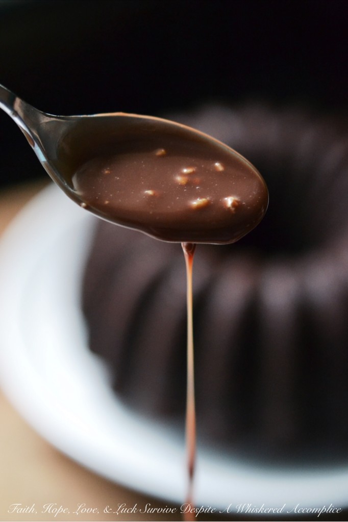 Junk Food Bundt Cake - #BundtBakers | Faith, Hope, Love, and Luck Survive Despite a Whiskered Accomplice