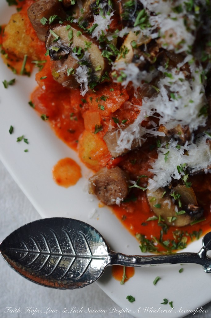 Smothered Mozzarella Sticks | Faith, Hope, Love, and Luck Survive Despite a Whiskered Accomplice