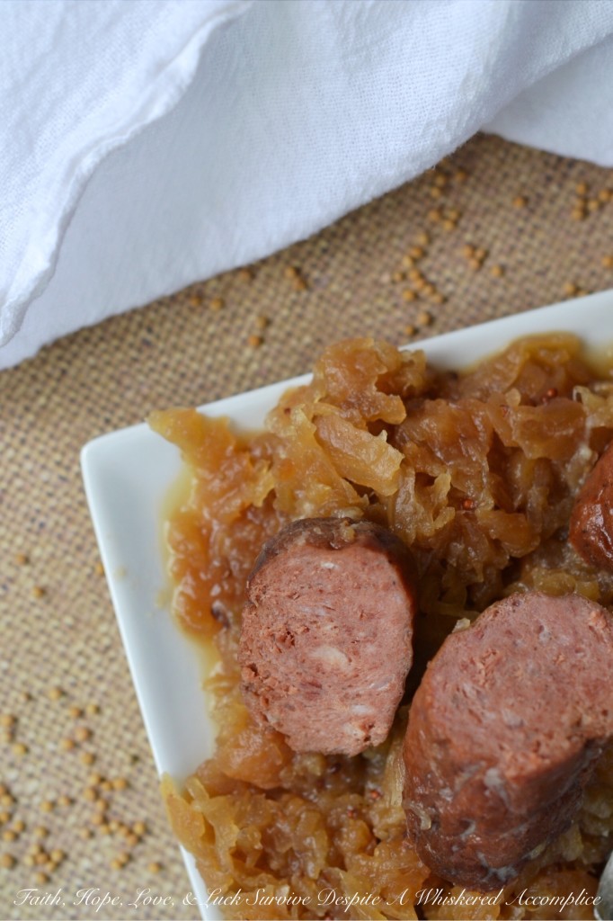 Crockpot German Sauerkraut with Brats - If you're looking for a delicious and easy meal to make on a busy weeknight, look no further than this Crockpot German Sauerkraut with Brats. This simple dish combines the tangy flavor of sauerkraut with the sweetness of apples and brown sugar, the kick of Dijon mustard, and a little bit of beer and butter for added flavor and richness. The best part? It all cooks together in a crockpot or slow cooker, making cleanup a breeze.