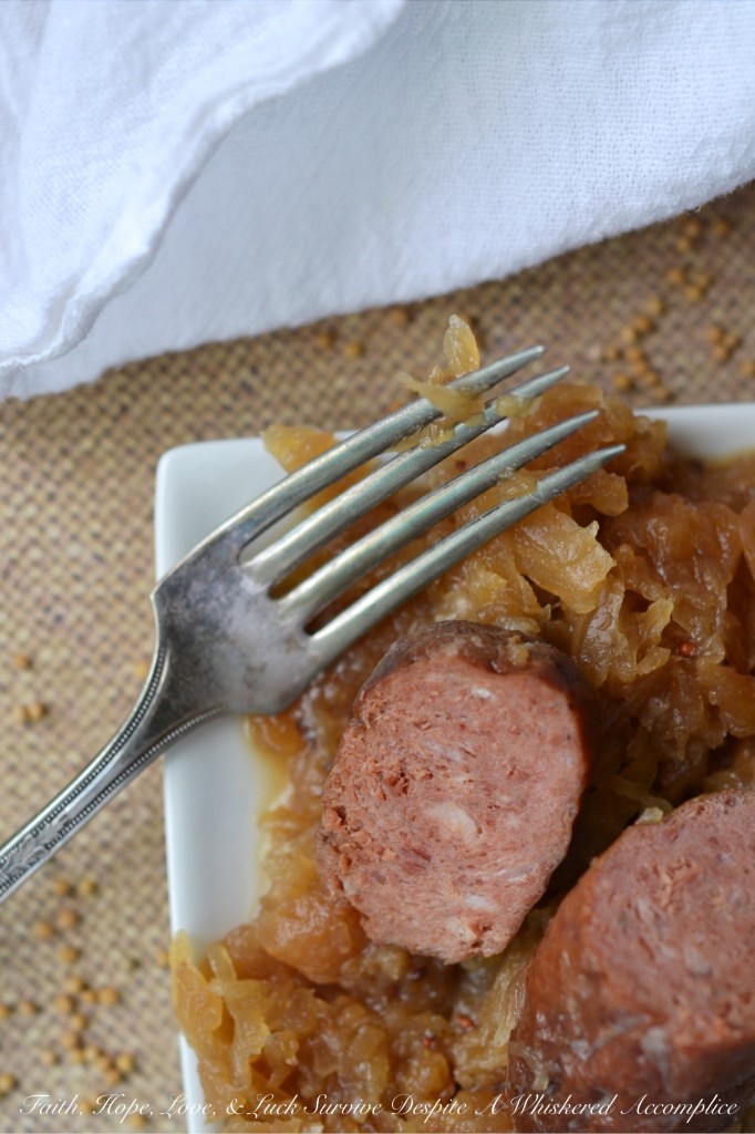 Crockpot German Sauerkraut with Brats - If you're looking for a delicious and easy meal to make on a busy weeknight, look no further than this Crockpot German Sauerkraut with Brats. This simple dish combines the tangy flavor of sauerkraut with the sweetness of apples and brown sugar, the kick of Dijon mustard, and a little bit of beer and butter for added flavor and richness. The best part? It all cooks together in a crockpot or slow cooker, making cleanup a breeze.